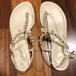 NIB Marc Fisher pearl sandals. Size 9